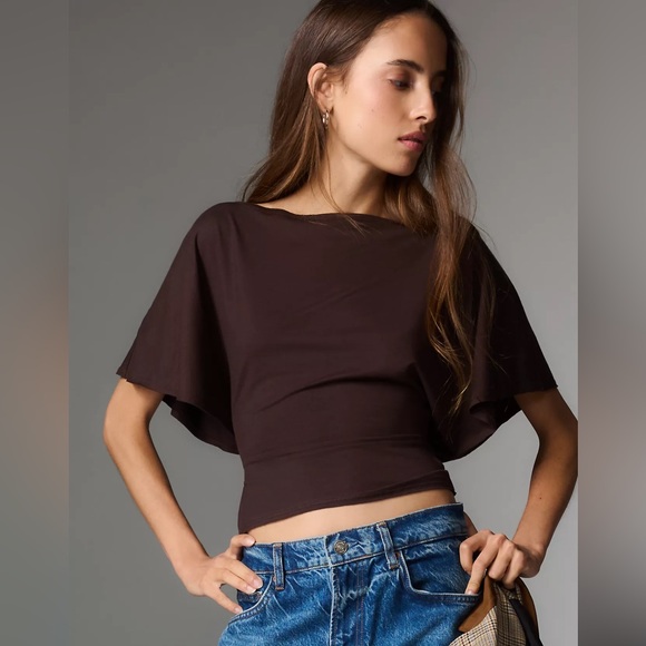 Reformation Tops - Reformation NEW Avery Knit Top in Mole Brown XL